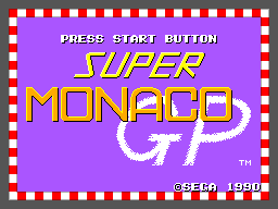 Super Monaco GP (USA) Title Screen